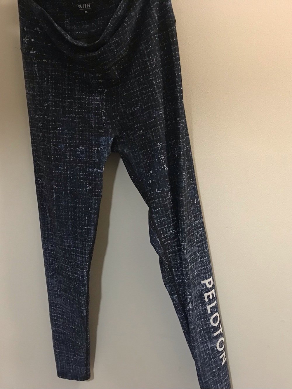 Peloton Navy Space-Dye Leggings with White Side Logo